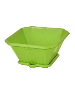 Vazo lulesh katrore, LIBERTY, plastike, jeshile, 18x18xH9.5 cm