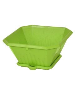 Vazo lulesh katrore, LIBERTY, plastike, jeshile, 22x22xH10.5 cm