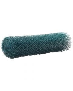 Woven wire mesh, steel galvanized and PVC, 50x50 mm, Ø2.8 mm, 1.45x20m