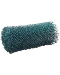 Woven wire mesh, steel galvanized and PVC, 50x50 mm, Ø2.8 mm, 1x20m