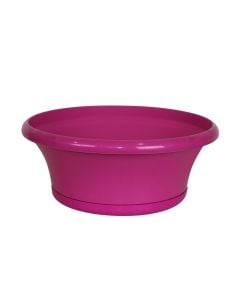 Round flower pot, RECORD, plastic, pink, Ø35 xH15 cm