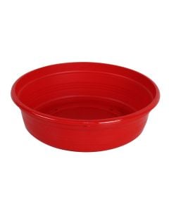 Round flower pot, PRIMAVERA, plastic, red, Ø22 xH7 cm