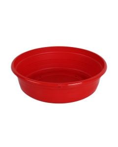 Round flower pot, PRIMAVERA, plastic, red, Ø26 xH8 cm