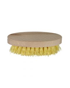 Cleaning brush, "Tampico", natyral fibre, oval, wood, beiege, 16 cm
