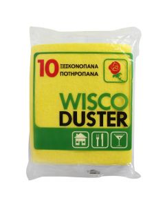 Pecetë pastrimi, "Wisco", shumëpërdorimshe, mikrofiber, miks, 35x35 cm, 10 copë, 1 pako