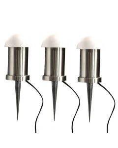 stainless steel body, size: F:80*H:260mm, set of 3, 12V, 3x10W G4 bulb, with 10m SPT-2 cable, with t