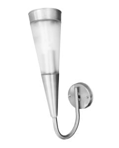 stainless steel body, PC shade, size: L:235*W:105*H:445mm, 230V, Max 60W, E27, bulb not included. IP