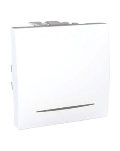 10 AX one-way screwless terminals w amber indicator lamp white Unica