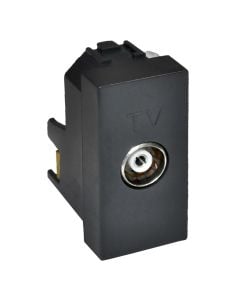 TV socket unit(female) with graphite grey cover
