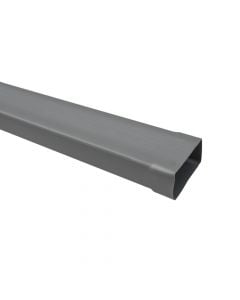 Square pipe, PVC, 100x60mmx3m, gray
