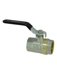 BRASS BALL VALVE WITH STEEL HANDLE 1"