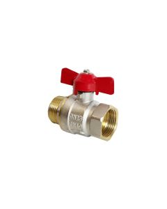 BRASS BALL VALVE WITH AL HANDLE (FXM) 1"