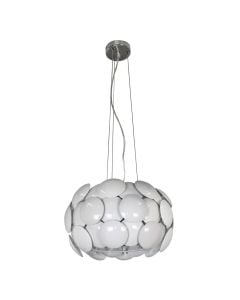 Pending lamp,E27 1x60W,white color,metal,product size:D40xH15cm