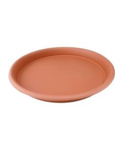 Round flower pot saucer, plastic, terracota, Ø14 xH2 cm