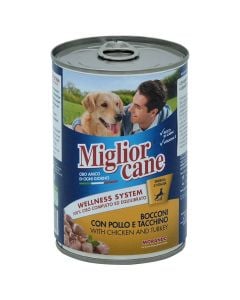 Ushqim për qen, Miglior Cane, me pulë dhe gjeldeti, 405 gr