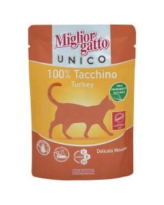 Ushqim për mace, Miglior Gatto, 85gr, me gjeldeti