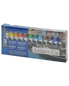 Oil paint, Artico, 12 ml, 12 colours