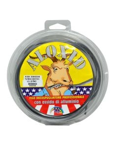 Fije për prerëse bari, Maniver Aloxid, 4 mm x 30 m, katrore, gri