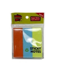 Sticky note paper, Winbook, 7.6x7.6 cm, 100 piece, mix color