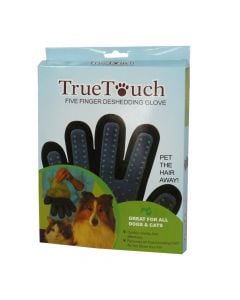 Pet trimming gloves, TrueTouch, blu