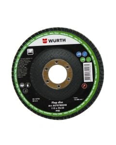 Flap wheel, Wurth, 115x22 mm, Grit 40
