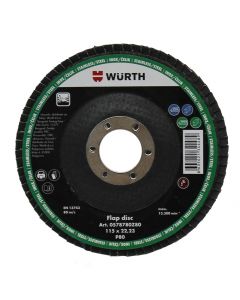 Disk axhustimi, Wurth, 115x22 mm, Grit 80