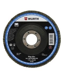 Flap wheel, Wurth, 115x22 mm, Grit 120, scraper