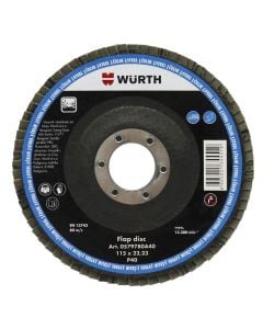 Flap wheel, Wurth, 115x22 mm, Grit 40, scraper
