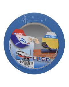 Adhesive masking tape, Geko, MSK UVR 15, 19 mm x 50 m, blue