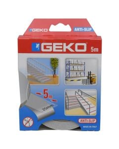 Adhesive anti-slip tape, Geko, Anti-Slip, 25 mm x 5 m, transparent