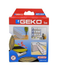 Adhesive anti-slip tape, Geko, Anti-Slip, 25 mm x 5 m, yellow/black