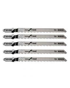 Jig saw blade for wood, Bosch, T 101Br, 100 mm, 5 pc