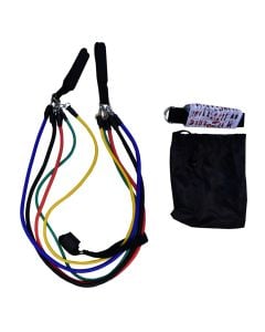 Resistance bands, 4 piece, yellow, red, black, green