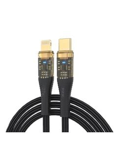 Charging cable, PZX, V193P, Type-C-Lightning, 27 W, 100 cm, black