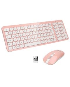 Tastierë dhe maus wireless, Unico, ngjyrë rozë