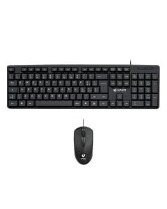Tastierë dhe maus, Unico, KB1574, 1000 DPI, 150 cm kabëll, ngjyrë e zezë