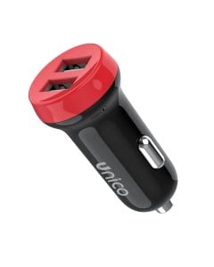 Car charger, Unico, CC9340, 12 W, 2 USB ports