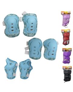 Knee, ankle and forearm support set, for children, mixed colors