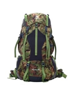 Çantë kampingu, 65L, material tekstili, ngjyra mikse