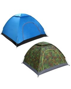 Automatic camping tent, 200x130x110 cm, polyester, 2-3 people, mixed colors