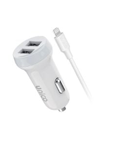Karikues për makinë + fishë, Unico, CC6015, 12 W, fishë Lightning, 2 hyrje USB