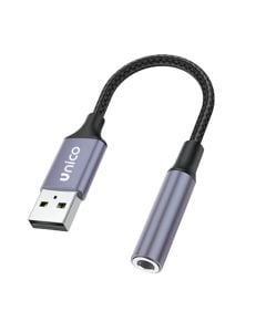 Adaptor kufjesh, Unico, AD5077, AUX-USB, ngjyrë e zezë