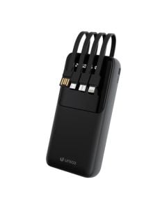 Powerbank 4 në 1, Unico, PB1703, 20000mAh, 10 W, fishë micro USB, Type-C, Lightning, ngjyrë e zezë