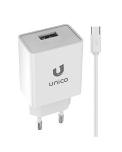 Charger + plug, Unico, HC2616, 2.4 A, USB input, USB - Type-C plug