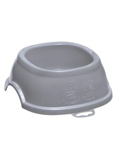 Pet food bowl, Stefanplast, 19x19x7h cm, 0.6 L, anti-slip, gray color