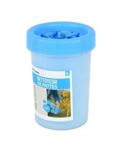 Pet paw cleaner, Love Story, silicone material, Ø10 x H14 cm, blue color