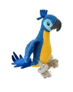 Plush toy with animal sounds, Love Story, 9 x H33 cm, parrot shape, blue color