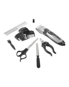 Love Story Pet Grooming Set includes nail clippers, electric clippers, scissors and file