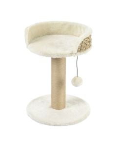 Cat scratcher and seat, Love Story, Ø30xH40 cm, circular shape, beige