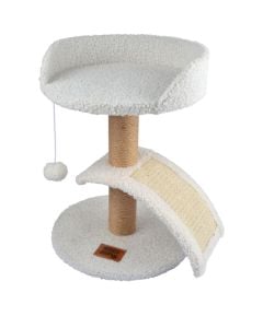 Cat scratcher and seat, Love Story, Ø30xH40 cm, circular shape, gray color